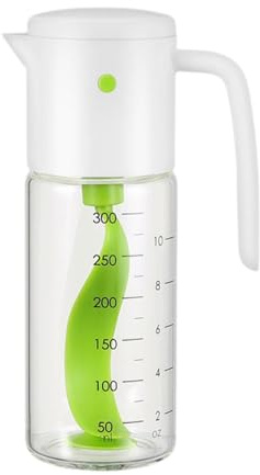 RoaQinFo Mezclador de Aderezos para Ensaladas, Botella Mezcladora para Ensaladas, Vaso Mezclador con Escala, Evita Fugas, 300 Ml, Botella Mezcladora de
