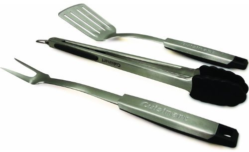 Cuisinart CGS-333 Professional Grill Tool Set (3-Piece),Black and Stainless Steel