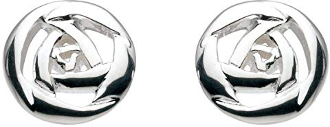 Dew Women's Mackintosh Open Rose Sterling Silver Stud Earrings
