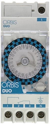 Duo QRD 120 V. Interruptor HORARIO ANALOGICO 2 Mod. Diario MANIOBRA 30 MN con Reserva >150 H.16(4) A