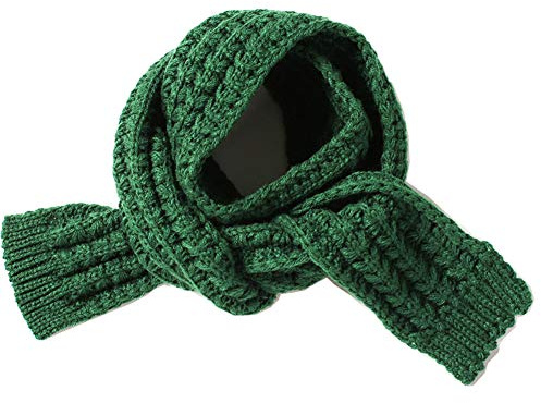 Swacort Toddler Scarf Boys Girls, Kids Winter Warm Knitted Scarves Wrap Neck Warmer, Green