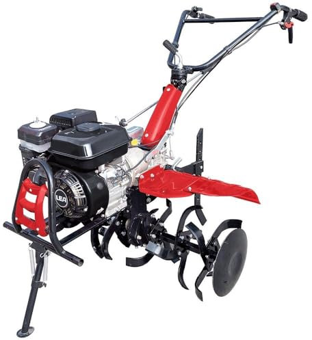 Motoculteur Thermique tracté 212cc Travail jusqu'à 102cm 2 Vitesses AV – 1 AR Guidon Ajustable Lea LE42212-97W21