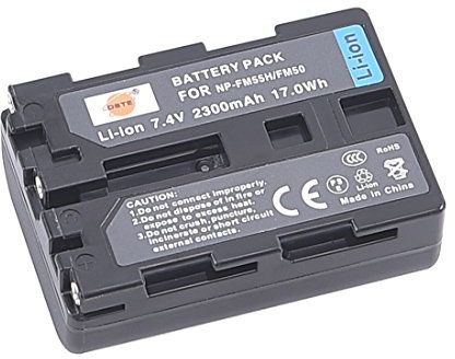 DSTE NP-FM50 NP-FM55H (2300mAh/7.4V) Battery Compatible with Sony NP-FM30, NP-FM51, NP-QM50,NP-QM51,CCD-TR208,CCD-TRV106,CCD-TRV107,CCD-TRV108