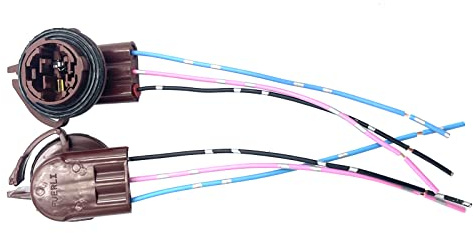 Bstenky 2 Packs 3157 4157 LED Bulbs Socket Holder Pre-wired Wiring Sockets Auto Car Turn Signal Tail Stop Rear Brake Light Base 3 Wires Harness Plugs Connectors