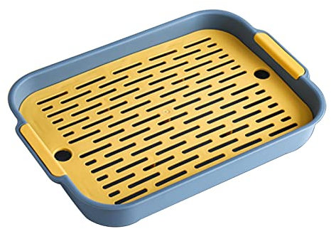 Kaninchen Katzentoilette, Kaninchen Toilette, Kleintier Katzentoilette, Töpfchentrainer, Kaninchenkäfig Toilette, Katzentoilette für Kleintier Kaninchen Meerschweinchen (Klein Dunkelblau)