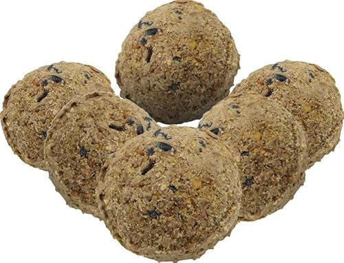 PANTO® Meisenknödel 100 Stück ohne Netz Vogelfutter Allorundmischung Getreideflocken Sonneblumenkerne 9kg