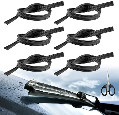 6 Stück Universal Zuschneidbare Wischergummi, Scheibenwischer Gummi, 700mm Scheibenwischergummi Ersatz, Kompatibel mit Allen Wischerblätter Scheibenwischern