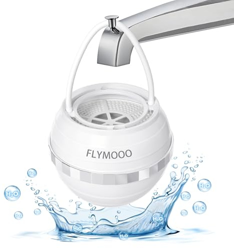 Bath Filter for Tub Faucet - 8 Stages Bathtub Water Filter Reduces Contaminants for Softer, Smoother Skin - 2,500 Gallons of Filtration, BPA Free (White)