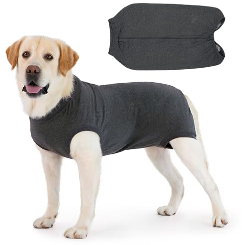 Cyponpy Traje Recuperacion Perro con Zip Faja Quirúrgica Caninos Camiseta Perro Postoperatorio Femenino Macho Body Quirurgico Caninos Traje para Perros Recuperación Ropa Perros Chaleco Operacion