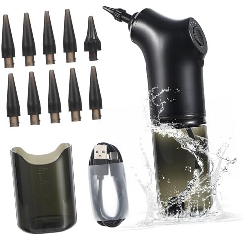 Anneome Nettoyeur Oreilles Électrique à Débit Eau Kit De Nettoyage Avec Têtes Remplaçables Et Gobelet Eau Pour Adultes