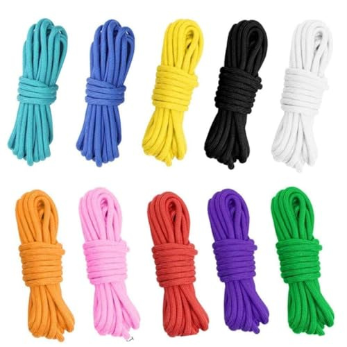 Zythrem 10Pezzi Corda Paracord Multifunzionale Corda in Paracord Paracadute Corda per Sopravvivenza all'Aperto Campeggio Collare per Cani Cordino Set Fai da Te da Intrecciare a Mano 3m * 4mm