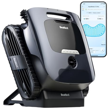 Beatbot AquaSense 2 Ultra Cordless Robotic pulitore Piscina Senza Fili, Mappatura con IA, Pulizia 5-in-1, AI rilevamento detriti, per Piscine Fino a 3.230 Piedi Quadrati - Blu Mezzanotte