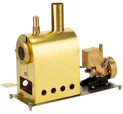 JOYARCH Dampfmaschinen Modell Bausatz, Mini Reines Kupfer Dampfmaschine Modell mit Kessel, Physik Experiment Spielzeug für Erwachsene