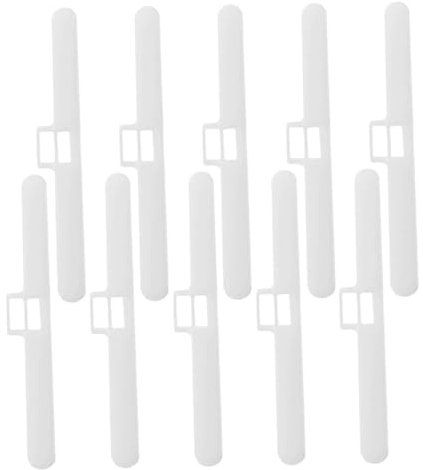 Operitacx Kit De 10 Pestañas De ReparacióN Para Persianas Verticales Con Doble Agujero Clips De PláStico De Alta Resistencia Soportes Para Cortinas En Dormitorios Y Oficinas