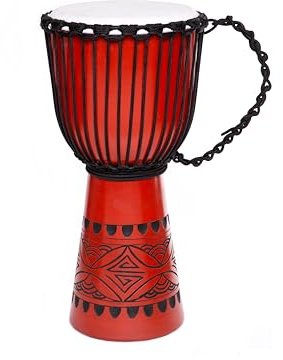 Djembe Trommel 50cm aus Holz – Afrikanische Handtrommel mit Ziegenfell – Percussion Instrument für Erwachsene