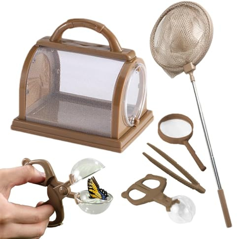 Utomhusutforskare kit - 7,48 x 5,91 x 7,48 tum, naturlig livsmiljö | vetenskaplig observationslåda | Transparent insektsfångare för, utomhusäventyr, nyfikenhet, utbildningsvetenskap