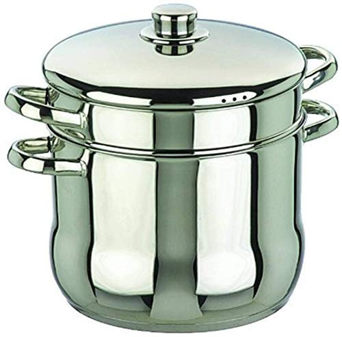 Ibili 663724 - Olla Vapor-couscoussier bombada con tapa INOX 24 cm