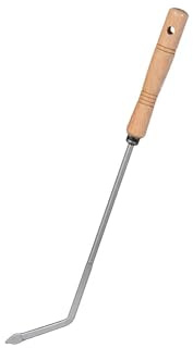 FireFix 2095 Stocheisen, Breite 90 mm, Länge 460 mm, unlackierter Stahl, Griff aus Holz