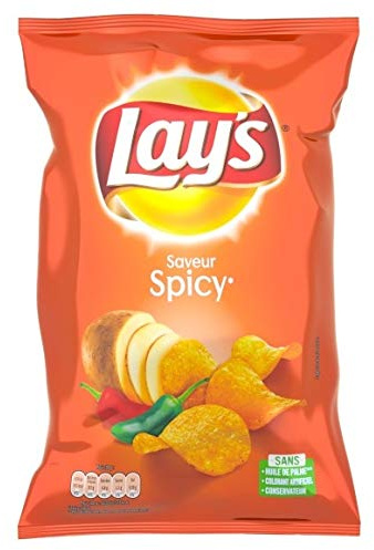 Lay'S - Virutas de las patatas sabor picante - 130G - Lote de 3 - Precio por unidad - entrega rápida