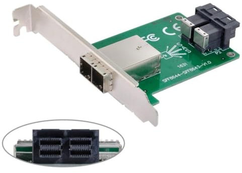 Chenyang Mini SAS 2 SFF-8644 zu 2 SFF-8643 HD Data Server Converter Adapter mit Klammer