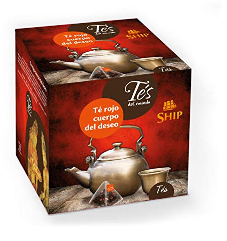 Ship - Té Rojo Cuerpo del Deseo - Caja de 15 Pirámides - Contiene Propiedades Digestivas - Sabor Dulce - Infusión Digestiva - Aporta Bienestar y Tranquilidad