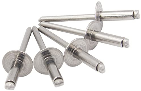 ISPINNER 30pcs 3/16 x 5/8 Stainless Steel Large Flange Blind Rivets, 4.8 x 16mm Pop Rivets