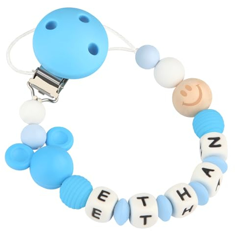Dummy Clips Personalised Name for Boys Girls Soother Chain Car Customized Pacifier Holder