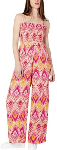 Only ONLALMA Life Poly Bianca Jumpsuit AOP für Damen, Raspberry Rose - 418 Diamond Ikat, Large