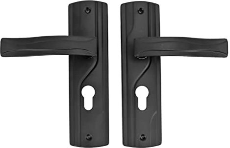 Manija De Puerta Servicio Pesado, Cerradura De Manija De Puerta Y Llave Cojinete Silencioso Juego De Cerradura De Palanca De Puerta Universal Con Llaves Para El Hogar Dormitorio Cuartos De Baño Negro