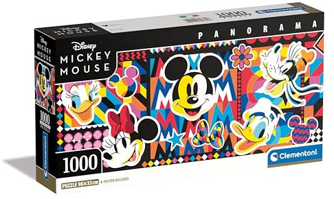 Clementoni Jigsaw Puzzle Disney Classics 1000 Pieces - Poster Included, Puzzle For Adults 14-99 Years, Gift For Men/Women, Disney, Made In Italy, 39871