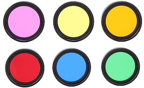 Gonetre Filtros del Telescopio 6 en 1 1.25in Compatibilidad de Color de Color de Filtro de Luna para Telescopio