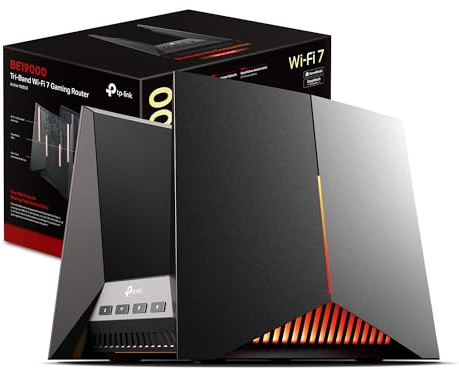 TP-Link Archer GE800 Gaming Router WiFi 7 BE19000Mbps, Tri-Band WiFi Router, 10G Ports, Dedicated Game Panel, USB 3.0 Port, Exclusive Acceleration for Games, HomeShield, Easy Setup,EasyMesh