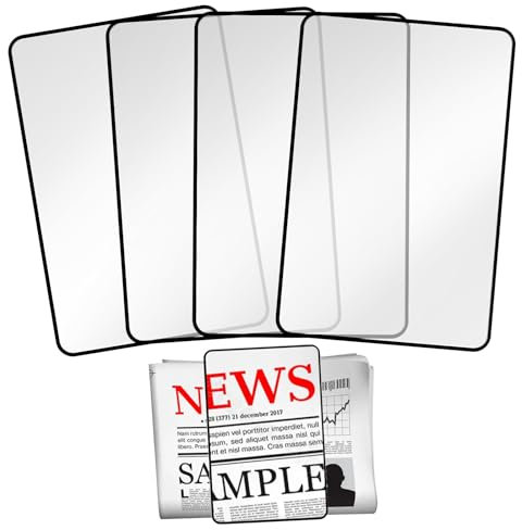 JIEYAO 8 Stück 3X Vollseiten Lese Lupe, Leichte rechteckige Lupe Vergröserung Leselupen Ganze Seiten Lens Lupe Hohe Klarheit Lupe Kunststff Handlupe Lesehilfe für Senioren Lesen Büchern Zeitungen