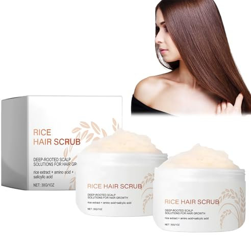 VARKAGE 2 Stück Scalp Scrub, 100g Kopfhaut Peeling, Kopfhautpeeling, Hair Scrub, Rosmarin-Kopfhautpeeling, Haarpeeling-Peeling für Die Kopfhaut, Nährend, Haarpflege