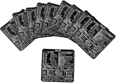 ieron Mac OS Shortcuts Sticker Mac Keyboard Stickers för Laptop MacBook Shortcut Stickers Kompatibel med Mac Air och Pro (svart)
