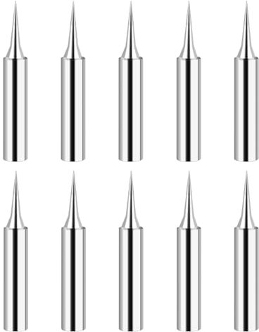 10 Stück Lötspitzen, Lötkolben Spitze, Lötspitzen Reaktivator 900M-T-B 1,2mm, Langlebig Korrosionsbeständig Lötkolben Spitzen Werkzeug Für Lötpistole, Lötstation Schweißen, Löten Lötkolben-Set Zubehör
