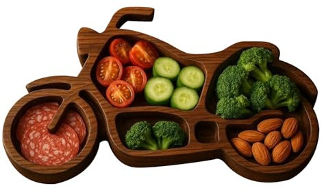 Tavola per salumi – Ciotola decorativa per salumi, barba di formaggio speciale attrazione giocosa: con veicoli realistici come escavatori e motocicli, veicoli progettati e arricchisce gli Essmome