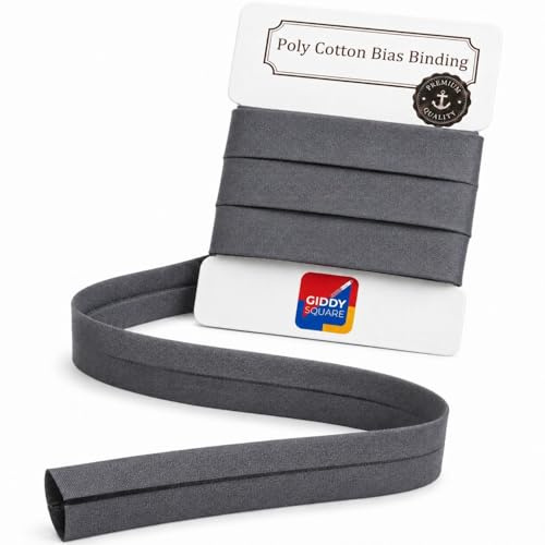 Dark Grey 3m Bias Binding Tape 25mm 1 Inch Pre-Folded Single-Fold
