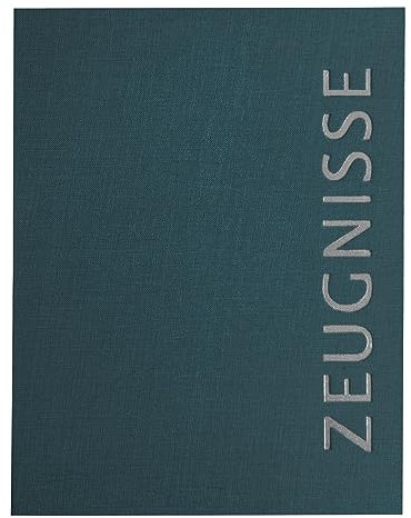 Zeugnismappe mit Stoff-Einband und Prägung DIN A4 mit 20 Klarsichthüllen (blau)