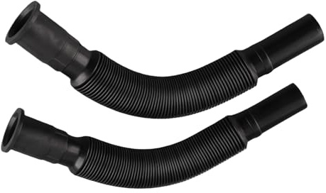 Flexibelt Avloppsrör, 2-pack Expanderbar Avloppsslang för Badrum Köksskåp Handfat Avlopp, Svart