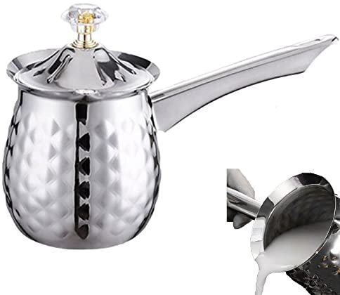 Wudaizhi Coffee Pok Turca De Acero Inoxidable Mango Largo Cezve Café De Cafetera Mantequilla Mantequilla Jug 600