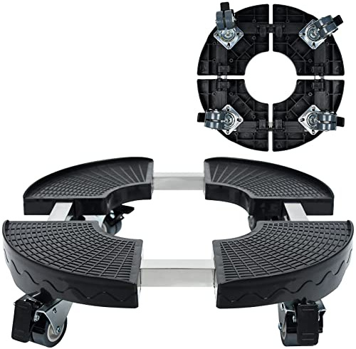 TRMLBE Växtrulle, rullbräda, växter med 360° roterbara hjul, växtstativ, Ø 39–52 mm, justerbar blomrulle, lastkapacitet upp till 300 kg, för växter, transporthjälp, inomhus, utomhus, svart