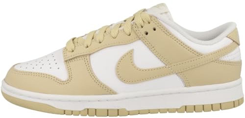 NIKE Herren Dunk Low Retro Sneaker, White Team Gold White White, 42.5 EU