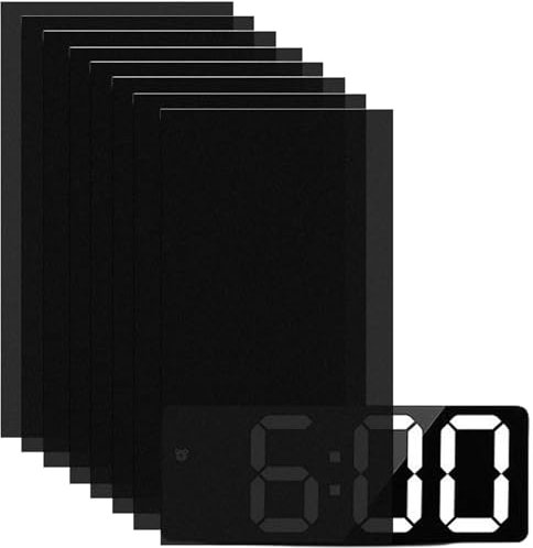 8 adesivi oscuranti della luce, 20,3 x 10,2 cm, filtri di copertura LED per sveglia, radio, decoder via cavo, monitor, fogli oscuranti per elettronica
