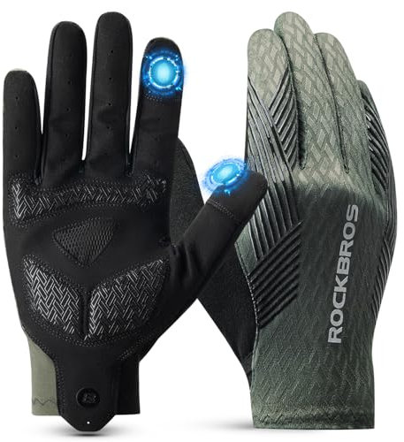 ROCKBROS Fahrradhandschuhe Handschuhe Fahrrad Damen/Herren Touchscreen Anti-Rutsch Atmungsaktive Dünne Laufhandschuhe Frühling/Sommer M-2XL für Outdoor-Sports Radfahren, Laufen, Fitness, Wandern XXL