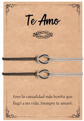 YELUWA 2 Piezas Pulsera para Parejas Regalo Pareja Regalos San Valentin