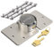 Bwintech 1 Set Hidden Shackle Padlock with Cover, Solid Steel Safety Van Lock, Trailer Door Lock with 2 Pcs Keys