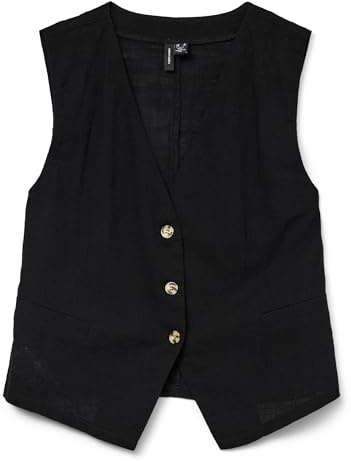 VERO MODA VMCAIA Gilet pour femme, Noir, M