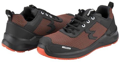 Bellota RUNJS3S36 - Zapatilla de Seguridad de Hombre y Mujer, Running S3S, diseño Deportivo y Ligero, para Trabajos en ambientes fríos y con Algo de Humedad, Naranja - Talla 36