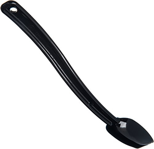 Carlisle FoodService Products Plastic Solid Spoon, 8 Inches, Black, (Pack of 12)